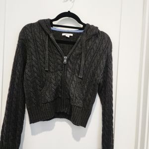 Zip up waist cardigan